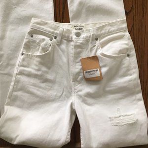REFORMATION Cynthia Relaxed Jeans White Size 24